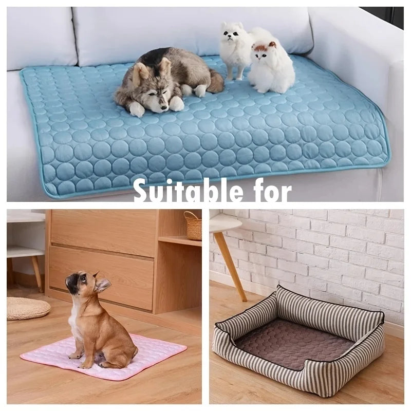 Pet Cooling Mat- Extra Large Dog Cooling Bed for Summer, Ideal for Small and Large Dogs, Durable Cat Blanket for Sofa, Ice Pad for Pets - Paws Solution pet cooling mat 4