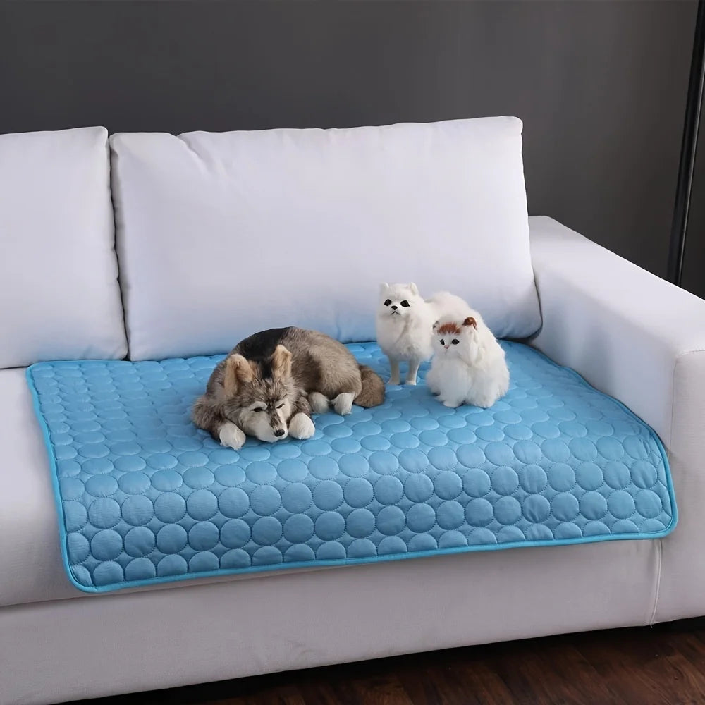 Pet Cooling Mat- Extra Large Dog Cooling Bed for Summer, Ideal for Small and Large Dogs, Durable Cat Blanket for Sofa, Ice Pad for Pets - Paws Solution pet cooling mat 3