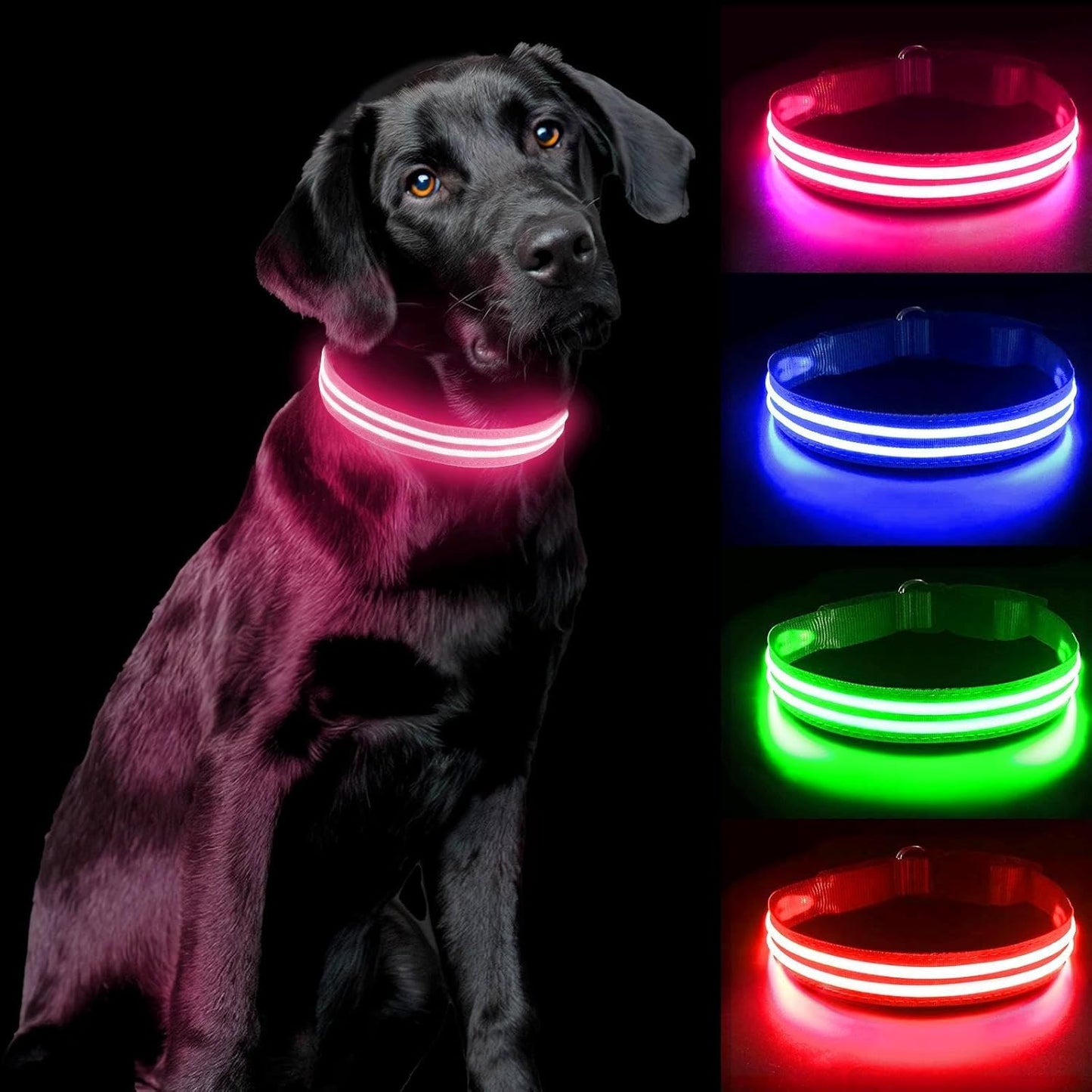 LED for Dog Collar - Reflective, Durable, Geometric Pattern, Battery-Powered, Ideal for Night Safety and Small/Medium Breeds - LED for Dog Collar - Reflective, Durable, Geometric Pattern, Battery-Powered, Ideal for Night Safety and Small/Medium Breeds