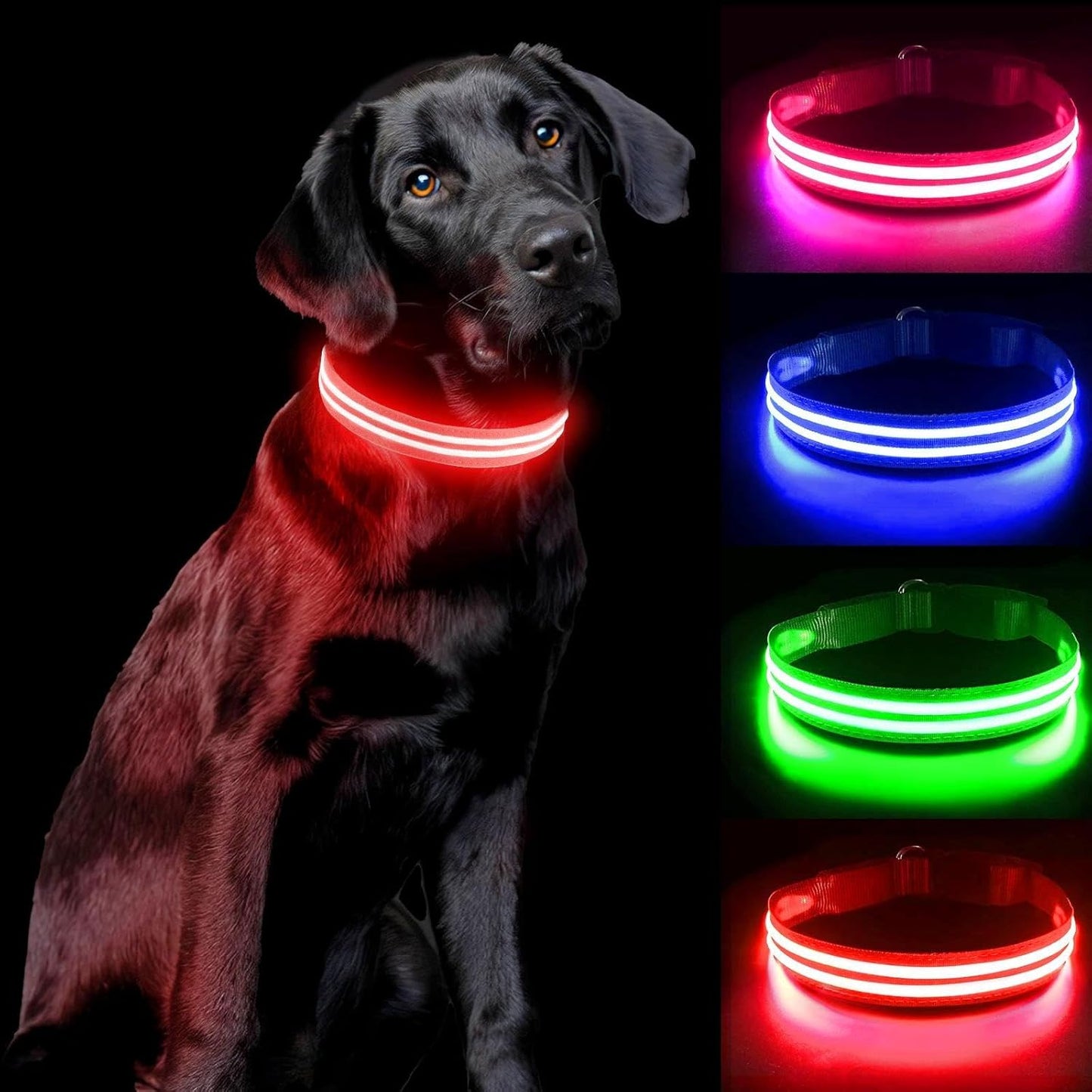 LED for Dog Collar - Reflective, Durable, Geometric Pattern, Battery-Powered, Ideal for Night Safety and Small/Medium Breeds - LED for Dog Collar - Reflective, Durable, Geometric Pattern, Battery-Powered, Ideal for Night Safety and Small/Medium Breeds