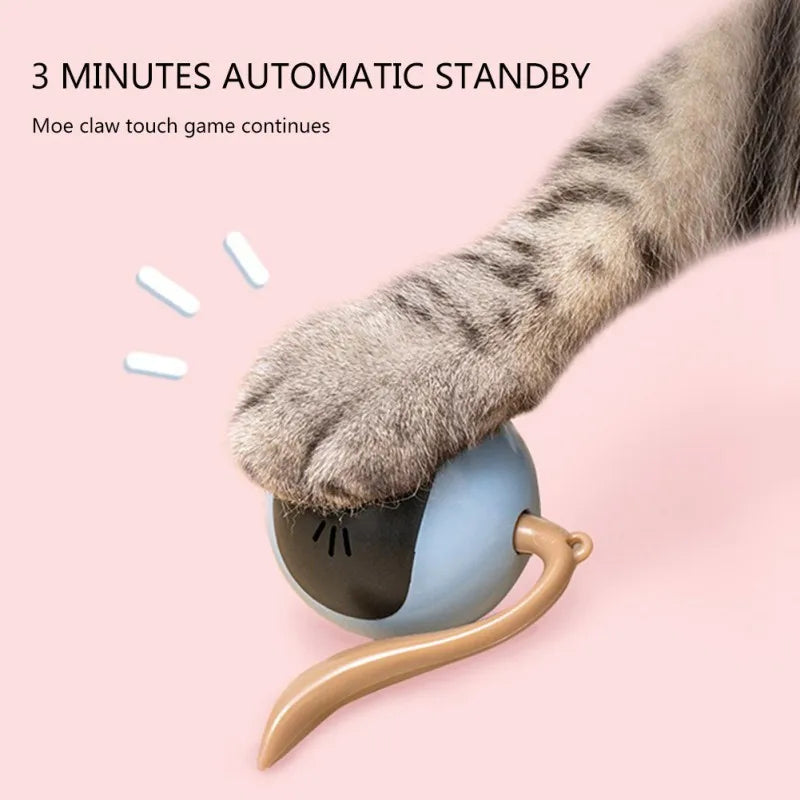 Interactive Cat Toys - Colorful LED Self-Rotating Smart Ball