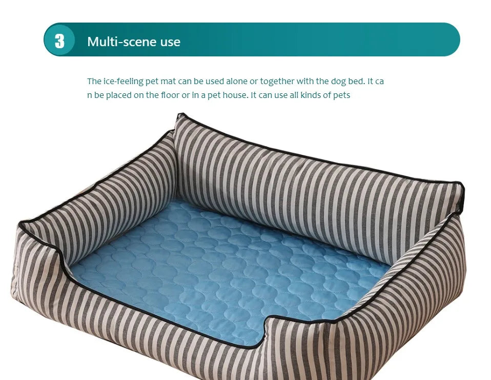 Pet Cooling Mat- Extra Large Dog Cooling Bed for Summer, Ideal for Small and Large Dogs, Durable Cat Blanket for Sofa, Ice Pad for Pets - Paws Solution pet cooling mat