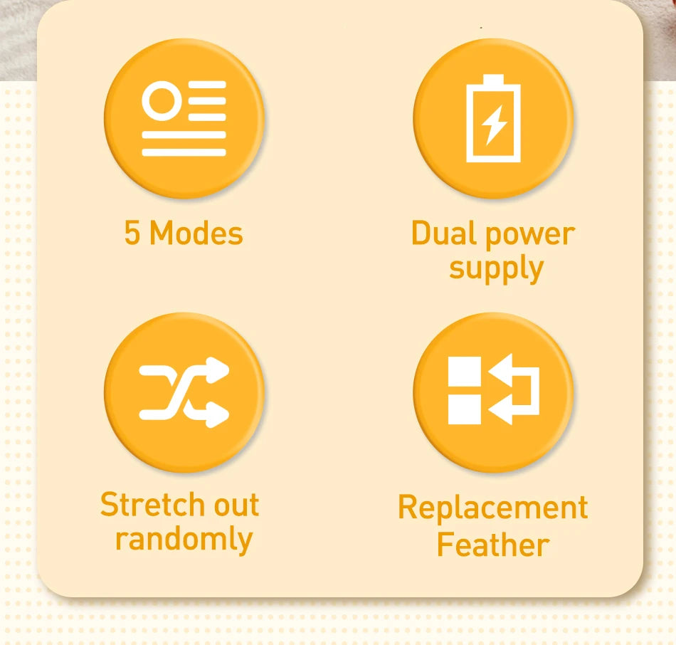 ROJECO 2 in 1 Smart Cat Toys Automatic Feather Fun Ball Toy Set For Cat Dog 5 Modes Electronic Interactive Pet Toy Accessories - Paws Solution ROJECO 2 in 1 Smart Cat Toys Automatic Feather Fun Ball Toy Set For Cat Dog 5 Modes Electronic Interactive Pet Toy Accessories