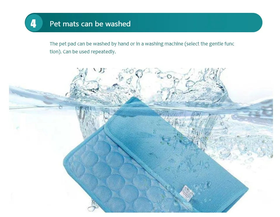 Pet Cooling Mat- Extra Large Dog Cooling Bed for Summer, Ideal for Small and Large Dogs, Durable Cat Blanket for Sofa, Ice Pad for Pets - Paws Solution pet cooling mat
