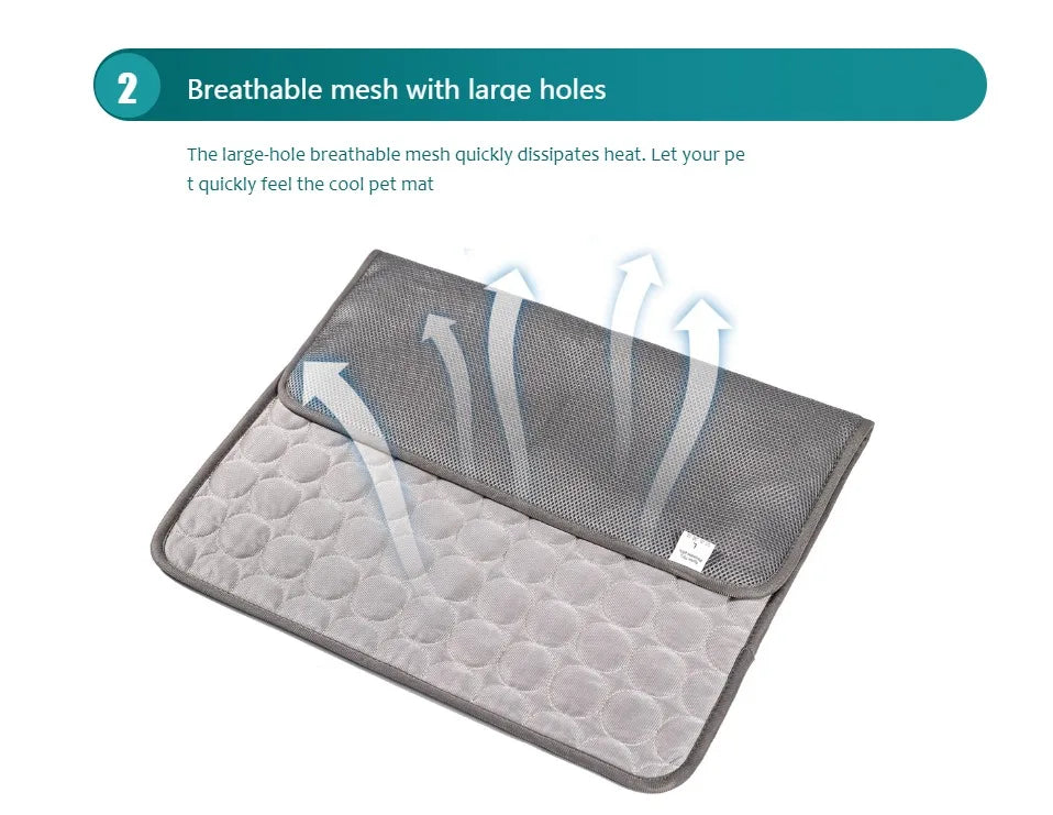 Pet Cooling Mat- Extra Large Dog Cooling Bed for Summer, Ideal for Small and Large Dogs, Durable Cat Blanket for Sofa, Ice Pad for Pets - Paws Solution pet cooling mat