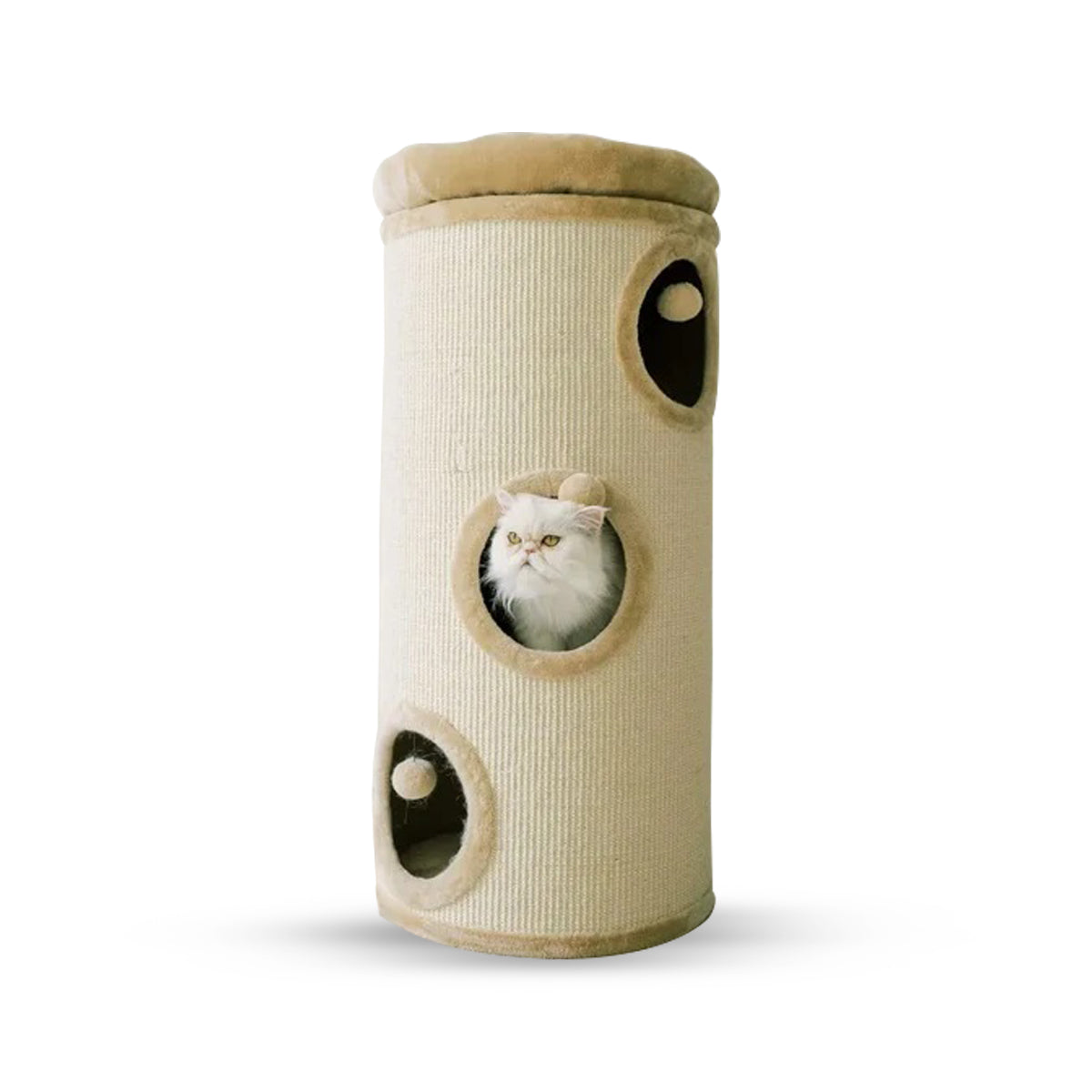 3-Story Cat Tree Condo Barrel Tower: 38.5" - Paws Solution