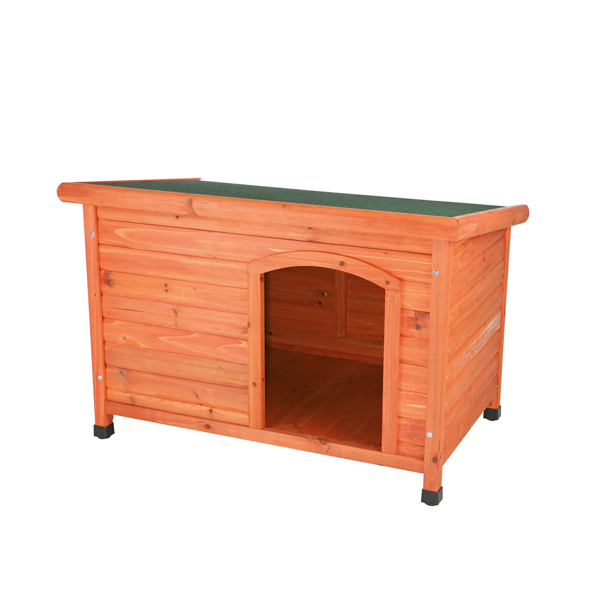 Large Glazed Pine Dog House: Indoor Kennel - Paws Solution