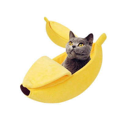 Banana Cat Bed: Cozy, Portable, Multicolor - Paws Solution