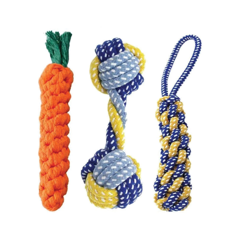 Dog Toy: Carrot Knot Rope Ball, Durable Chew Toy - Paws Solution