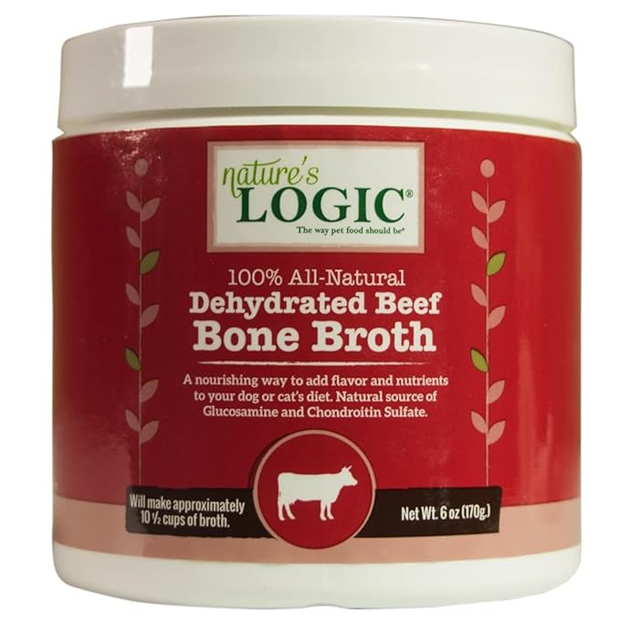 Natures Logic Dog Dehydrated Beef Bone Broth 6oz. - Paws Solution