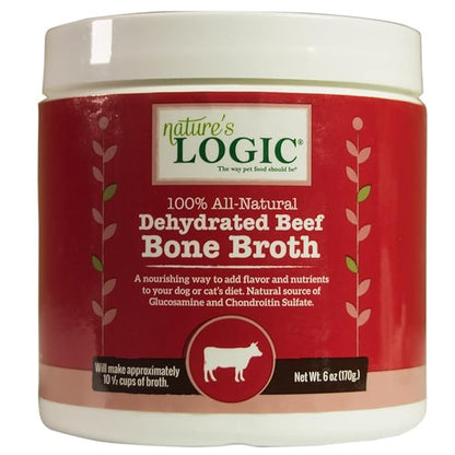 Natures Logic Dog Dehydrated Beef Bone Broth 6oz. - Paws Solution