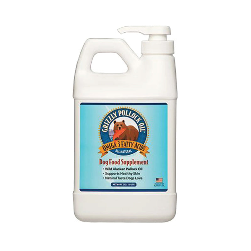 Grizzly Dog Pollock Oil 64Oz - Paws Solution