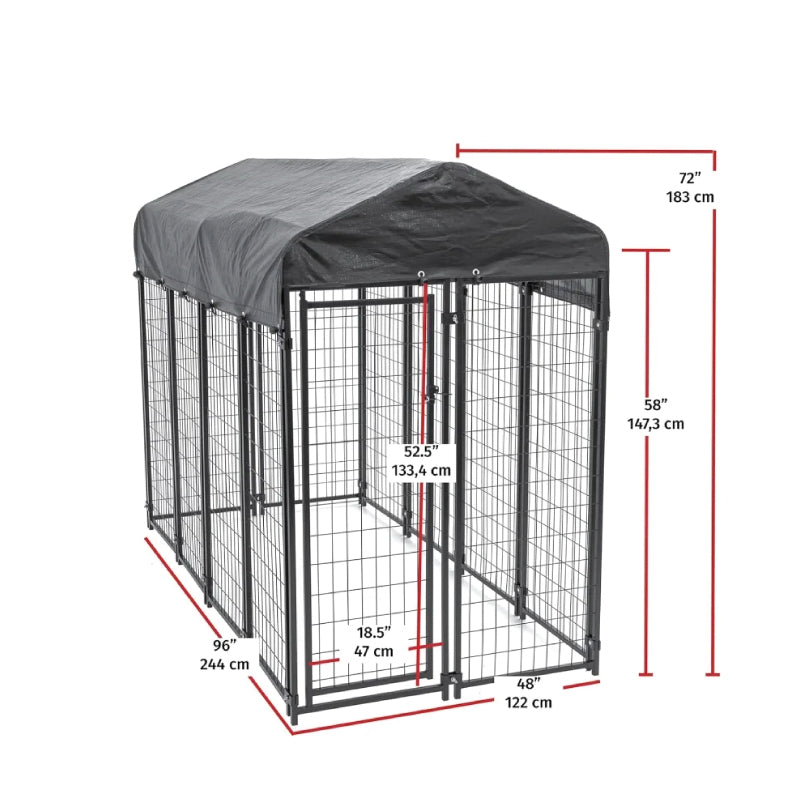 Lucky Dog Uptown Outdoor Pet Kennel: Secure Wire Crate - Paws Solution