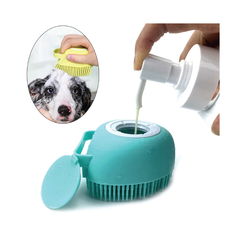 Pet Bath Massage Gloves: Soft Silicone Brush - Paws Solution