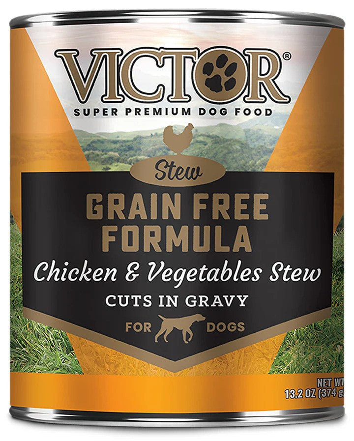 Victor Grain-Free Wet Dog Food, Chicken & Vegetable in Gravy, 13.2oz (Case of 12) - Paws Solution