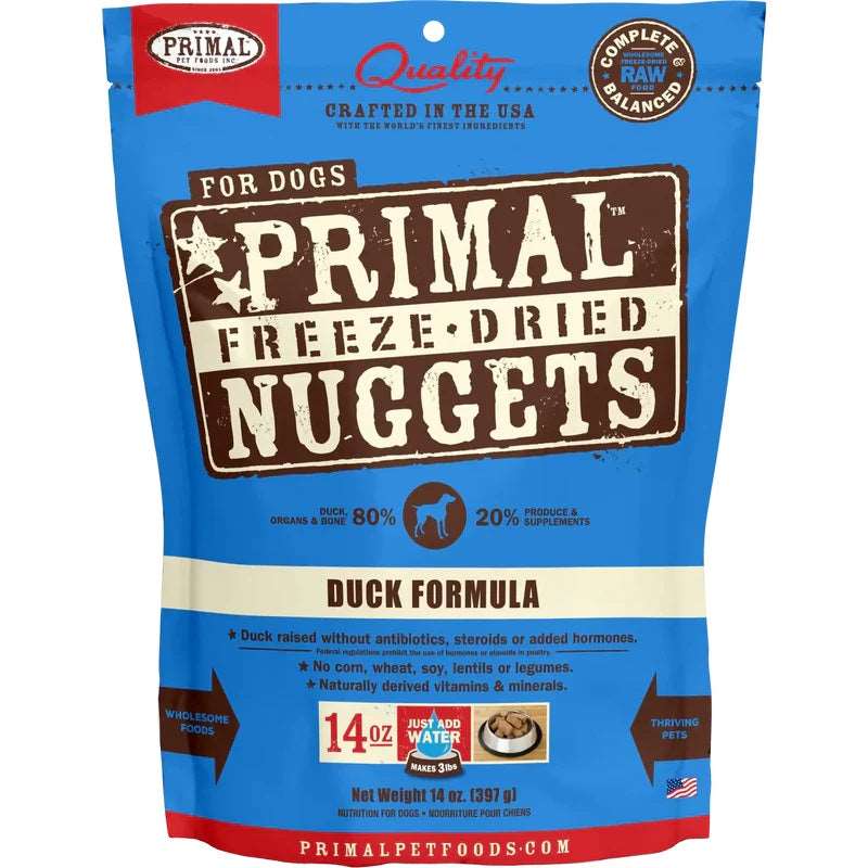 Primal Pet Foods Freeze Dried Dog Food 14oz. Duck