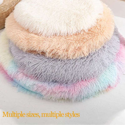 Round Dog Bed Mat Pet Sleeping Bed For Dog Cat Fluffy Plush Pets Cushion For Puppy Teddy Soft Warm Cat Basket Dog Accessories