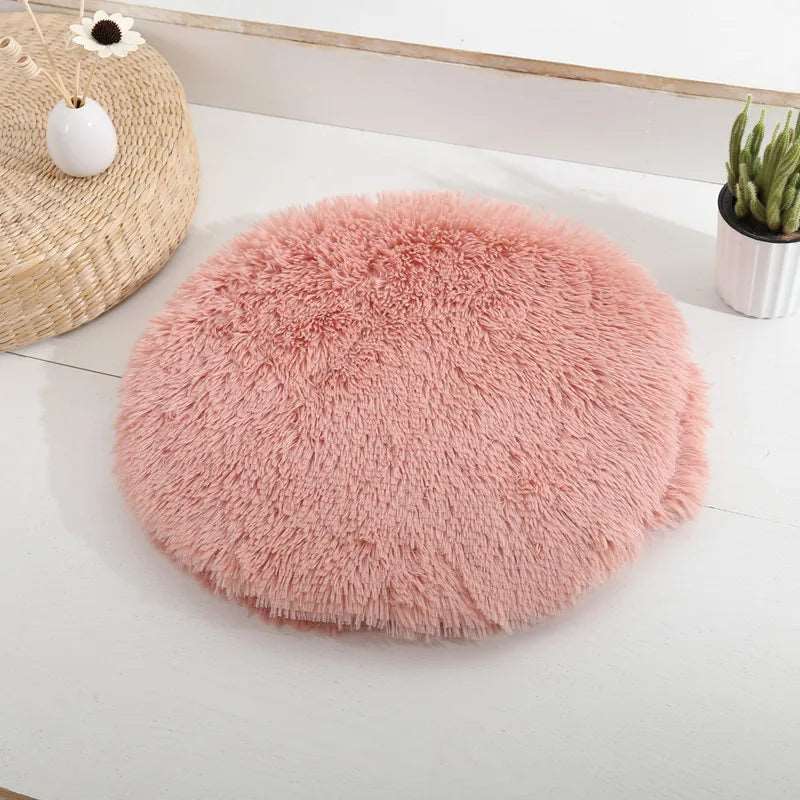 Round Dog Bed Mat Pet Sleeping Bed For Dog Cat Fluffy Plush Pets Cushion For Puppy Teddy Soft Warm Cat Basket Dog Accessories