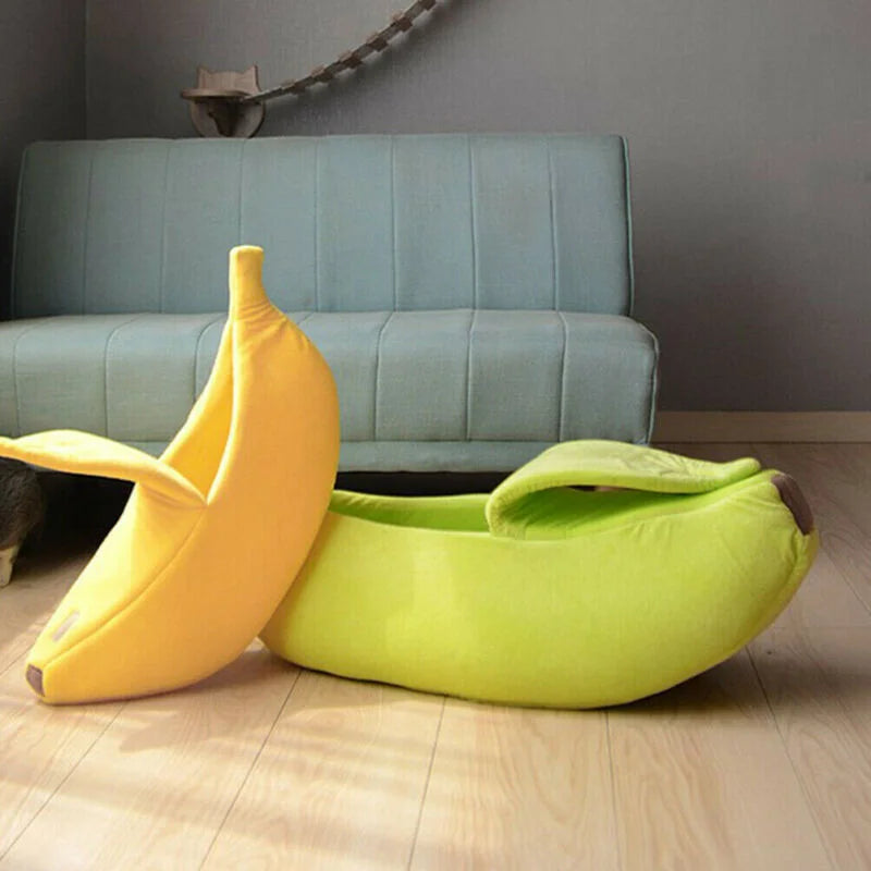 Banana Cat Bed: Cozy, Portable, Multicolor - Paws Solution