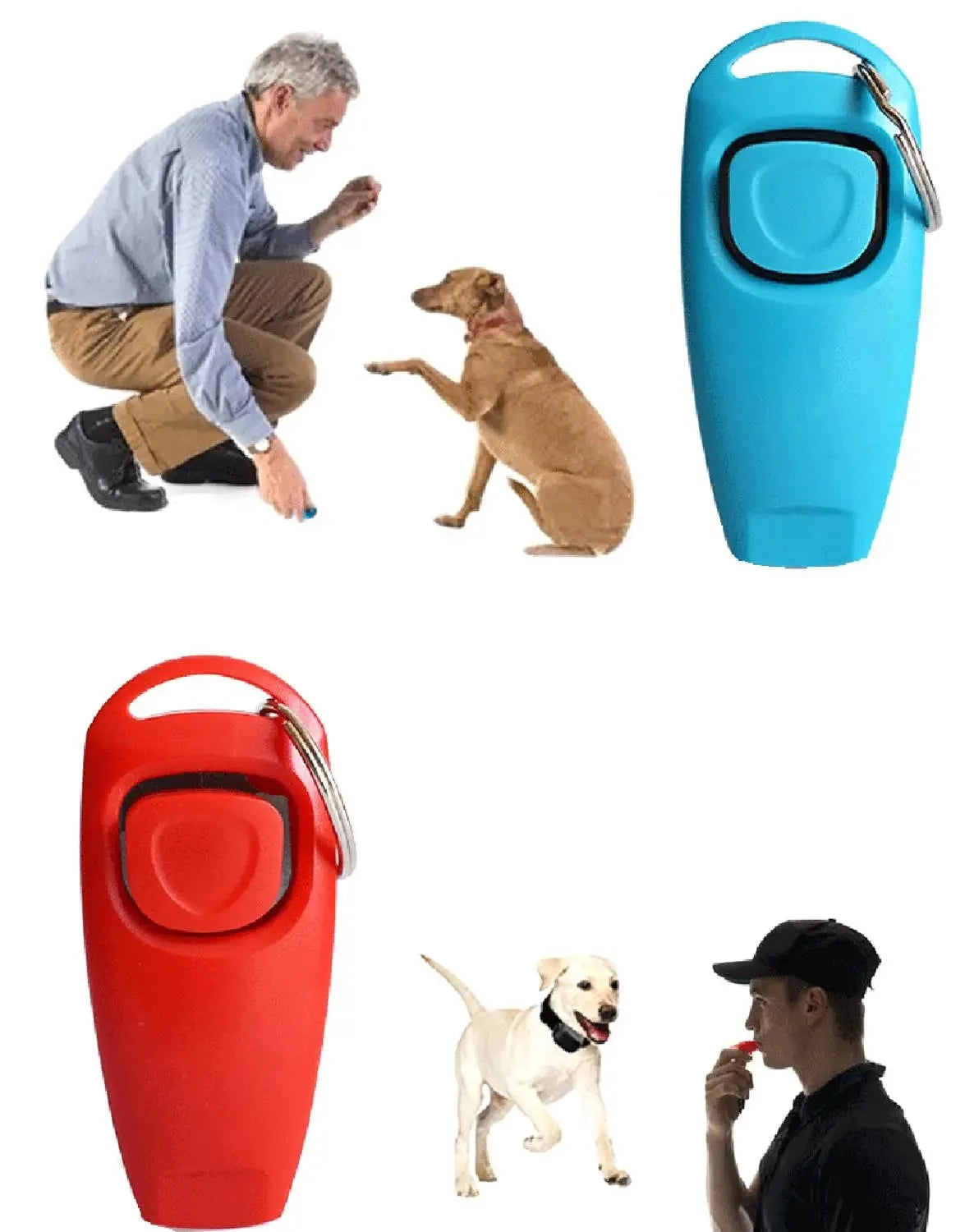 1 Pc Pet Dog Whistle And Clicker Pet Multifunctional 2-in-1 Clicker Puppy Stop Barking Training Aid Clicker Portable Trainer - Paws Solution