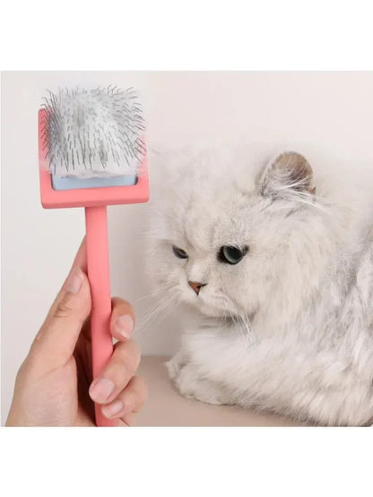 Pet Grooming Hair Remover Brush: Long Handle Deshedding Rake - Paws Solution