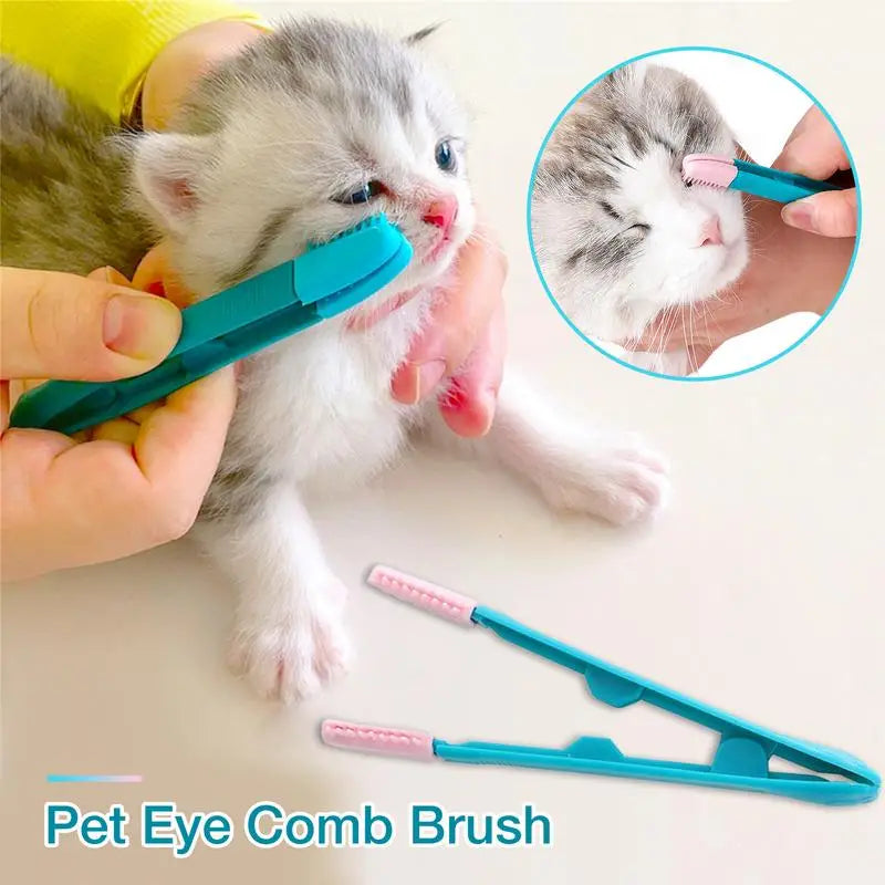 Pet Eye Brush Tear Stain Remover Comb For Cats Dogs Cleaning Grooming Comb Flexible Silicone Design Soft Bristles Pet Supplies - Paws Solution