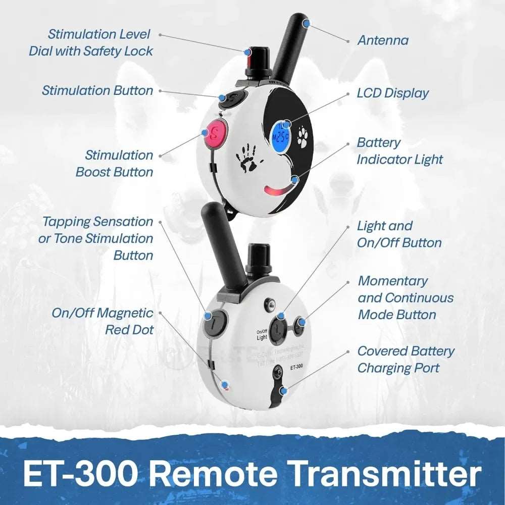 Electronic Training Collars 1/2 Mile Dog Remote - Small,Large Dogs - Static, Vibration & Tone Electric Training Collars