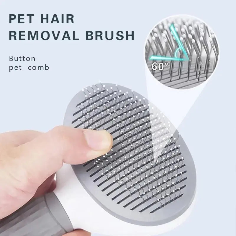 Pet Hair Remover Brush for Dogs & Cats – Grooming and Dematting Tool - Paws Solution Pet Hair Remover Brush for Dogs & Cats – Grooming and Dematting Tool