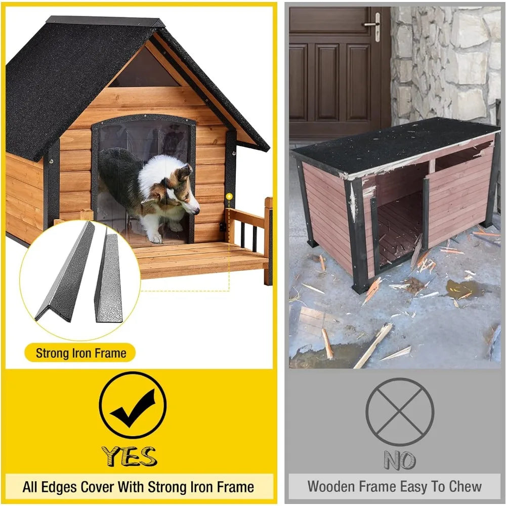 Outdoor Kennels: Bite-Proof Design, Small to Medium-Sized with Porch - Paws Solution