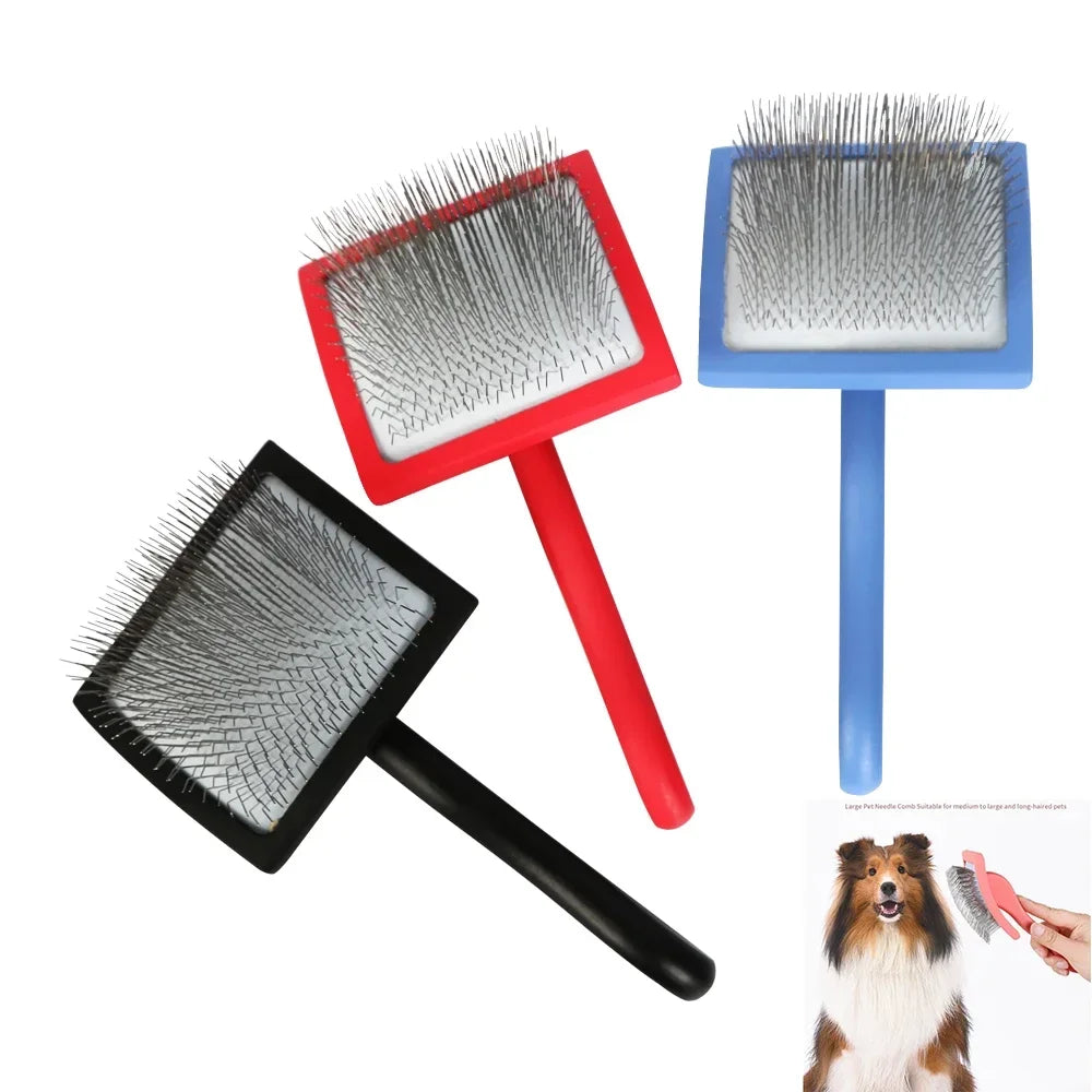 Pet Grooming Hair Remover Brush: Long Handle Deshedding Rake - Paws Solution