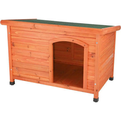 Large Glazed Pine Dog House: Indoor Kennel - Paws Solution