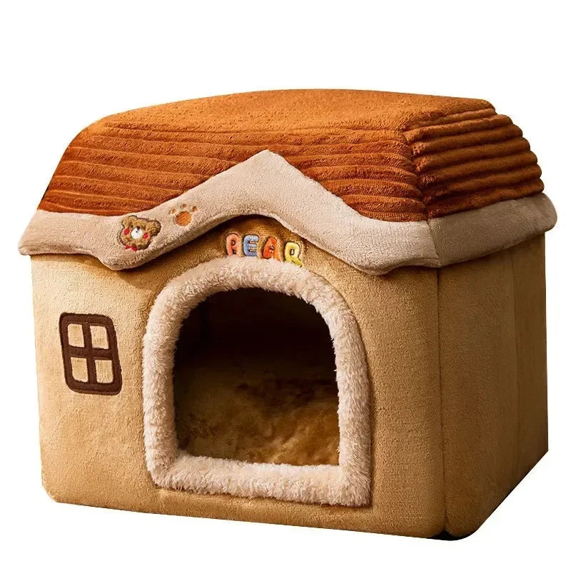 Foldable Cat House: Waterproof Outdoor Pet House with Pad for Small Dogs and Cats - Paws Solution