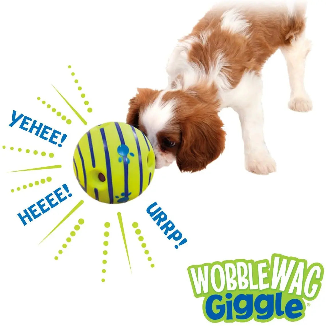 Weeble Wobble Ball for Dogs - Interactive Dog Toy: Wobble Wag Giggle Ball, Fun Sounds When Rolled or Shaken, Pets Know Best, As Seen On TV - Paws Solution