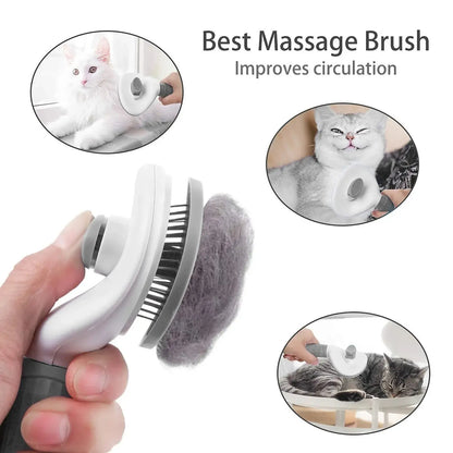 Pet Hair Remover Brush for Dogs & Cats – Grooming and Dematting Tool - Paws Solution Pet Hair Remover Brush for Dogs & Cats – Grooming and Dematting Tool