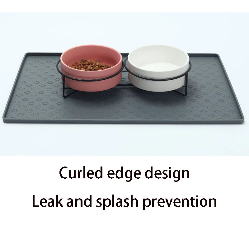 Silicone Waterproof Pet Placemat for Dog and Cat Bowls - Paws Solution