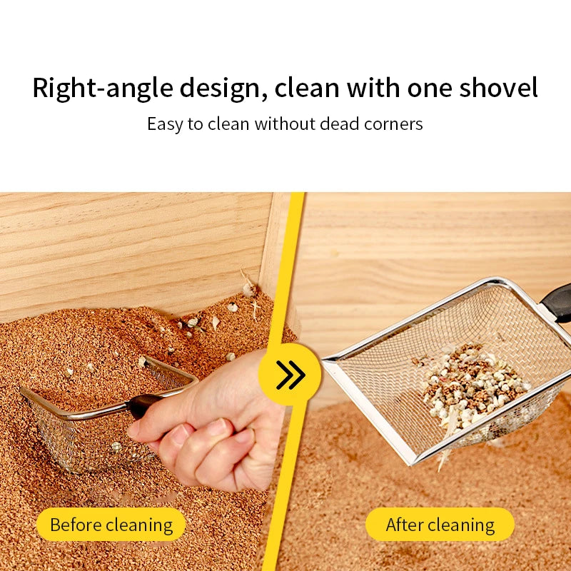 Stainless Steel Cat Litter Shovel with Fine Mesh Sifter - Paws Solution