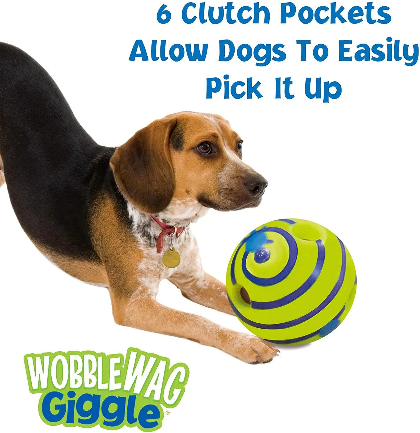 Weeble Wobble Ball for Dogs - Interactive Dog Toy: Wobble Wag Giggle Ball, Fun Sounds When Rolled or Shaken, Pets Know Best, As Seen On TV - Paws Solution