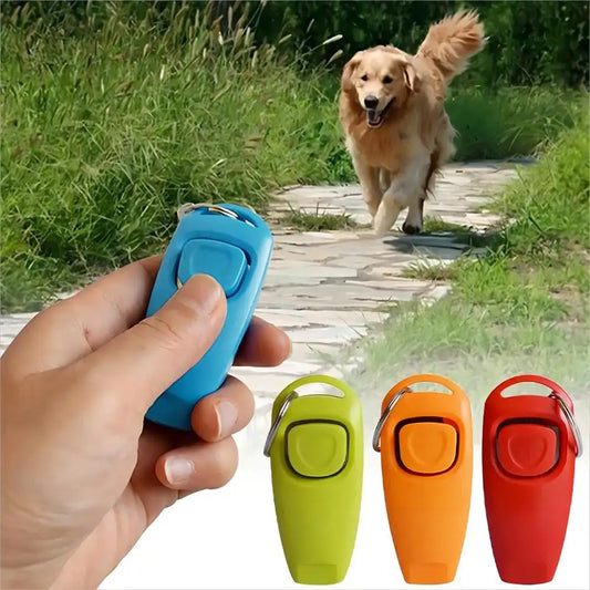 1 Pc Pet Dog Whistle And Clicker Pet Multifunctional 2-in-1 Clicker Puppy Stop Barking Training Aid Clicker Portable Trainer - Paws Solution