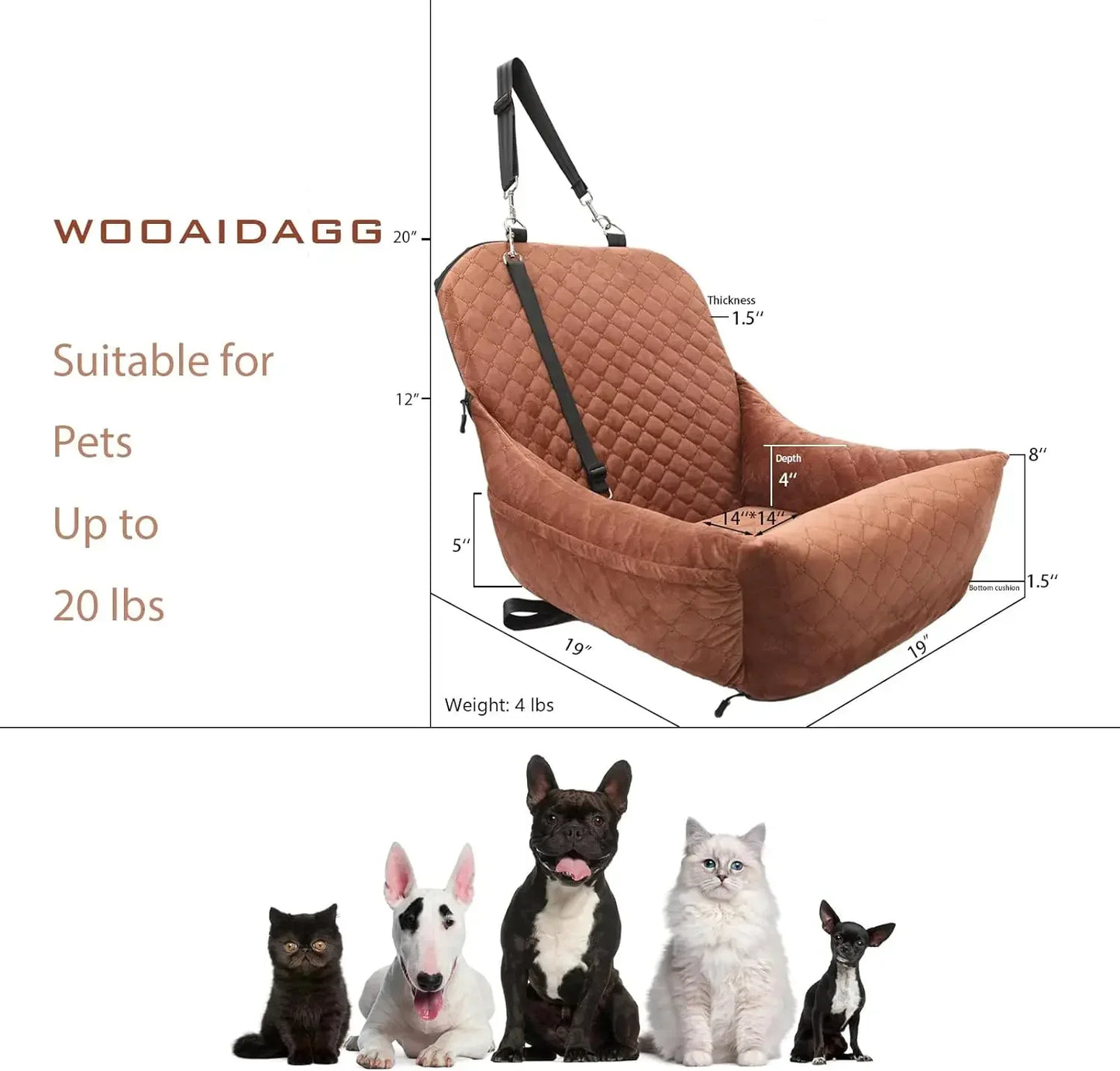 Small Dog Car Seat: Comfy, Removable, Washable - Paws Solution