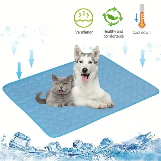 Pet Cooling Mat- Extra Large Dog Cooling Bed for Summer, Ideal for Small and Large Dogs, Durable Cat Blanket for Sofa, Ice Pad for Pets - Paws Solution pet cooling mat 1