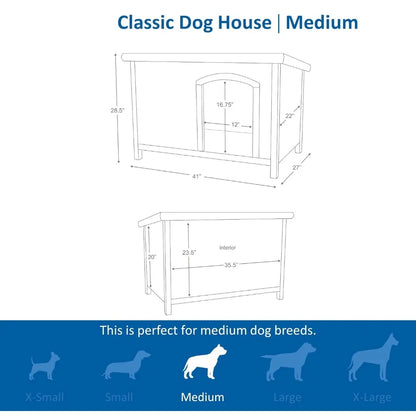 Large Glazed Pine Dog House: Indoor Kennel - Paws Solution