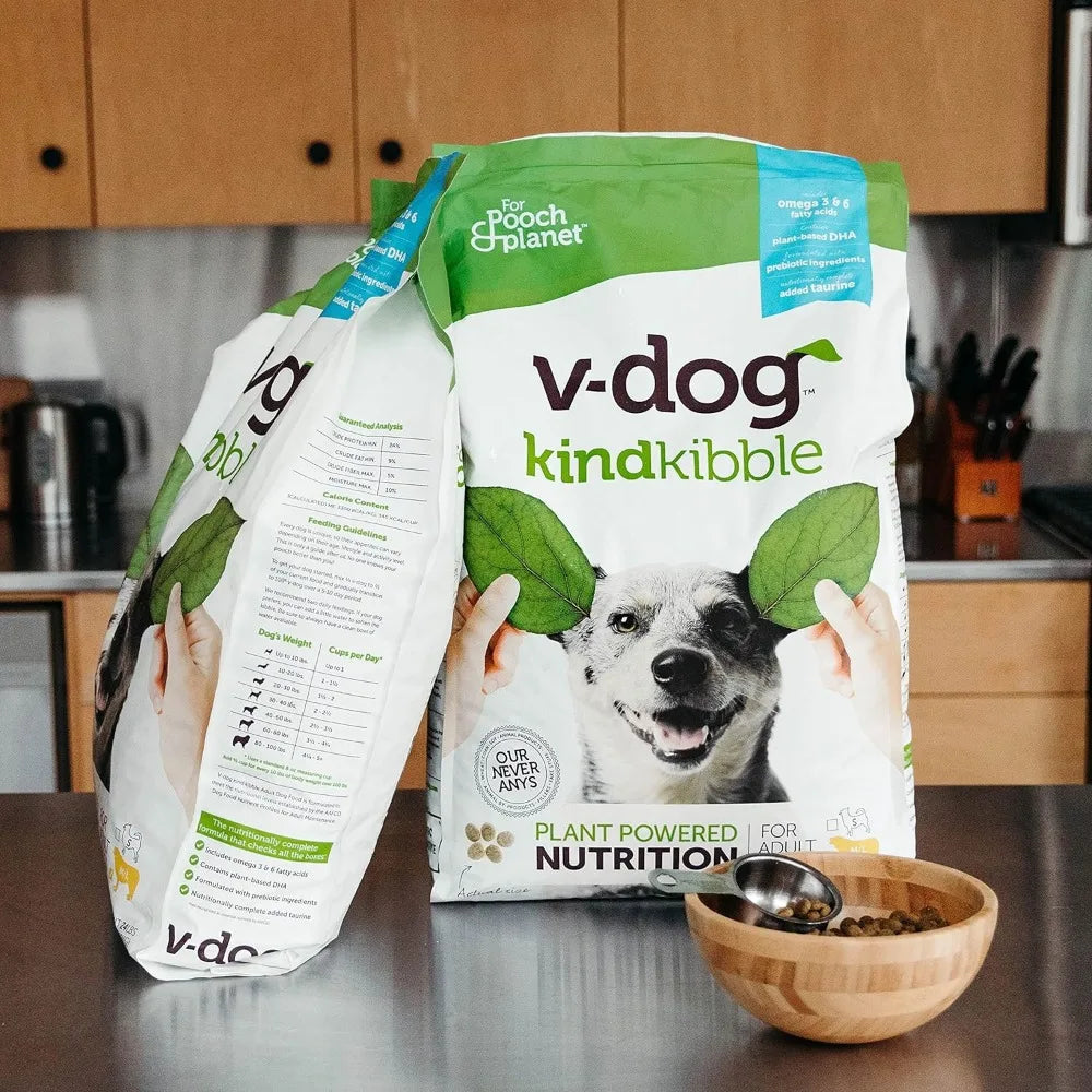 Vegan Kibble Dry Dog Food (24 LB) | Plant Based Protein with Added Taurine for Sensitive Stomach and Skin | Adult Dog Food - Paws Solution