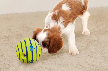 Weeble Wobble Ball for Dogs - Interactive Dog Toy: Wobble Wag Giggle Ball, Fun Sounds When Rolled or Shaken, Pets Know Best, As Seen On TV - Paws Solution