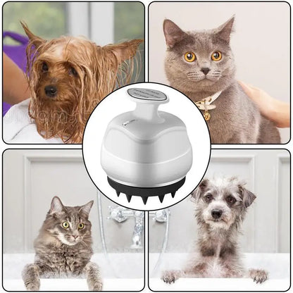 Waterproof Electric Dog Bath Brush: Pet Grooming Tool - Paws Solution