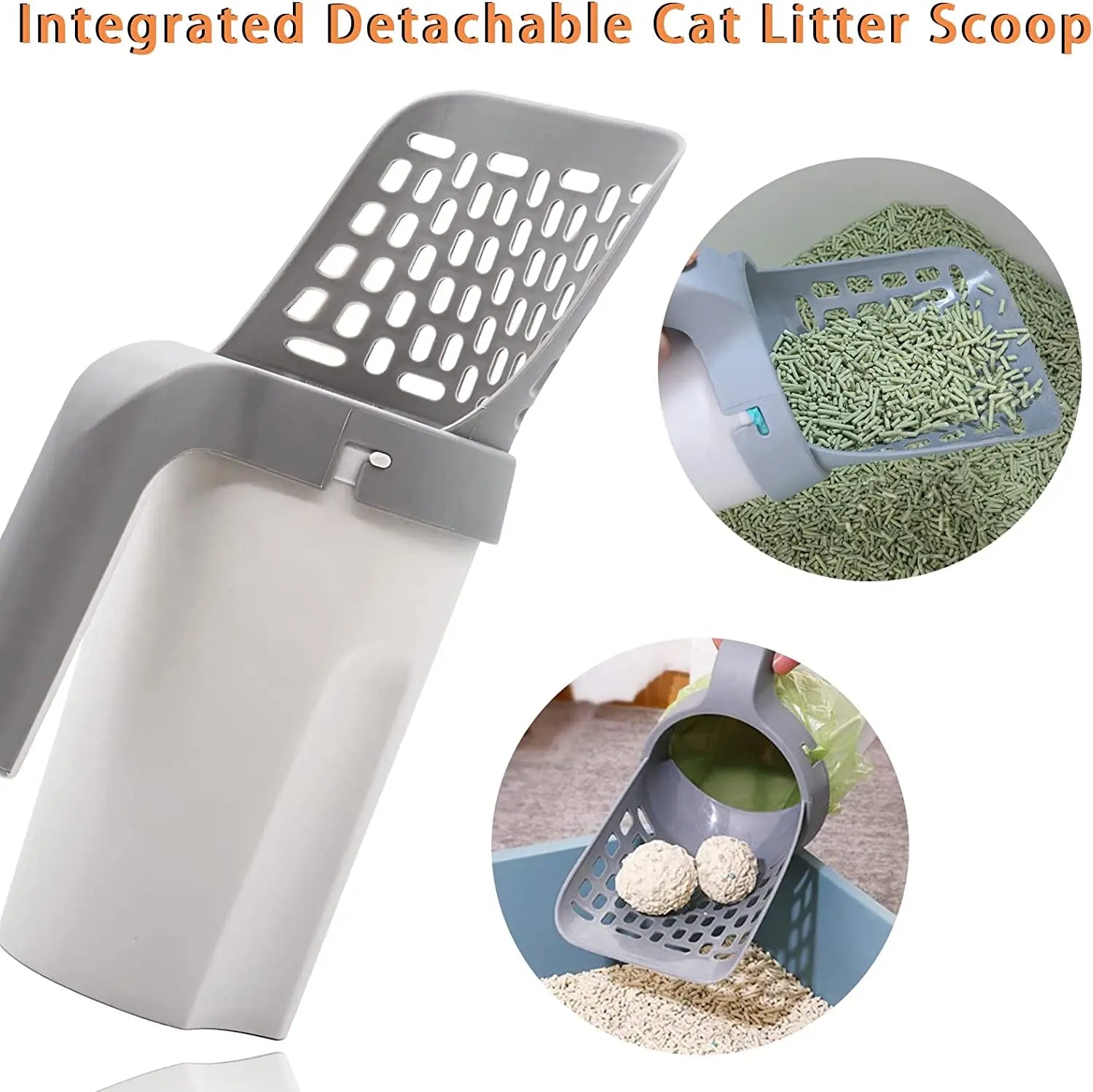 Cat Litter Shovel Scoop with Refill Bag: Self-Cleaning - Paws Solution