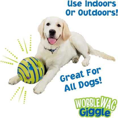 Weeble Wobble Ball for Dogs - Interactive Dog Toy: Wobble Wag Giggle Ball, Fun Sounds When Rolled or Shaken, Pets Know Best, As Seen On TV - Paws Solution