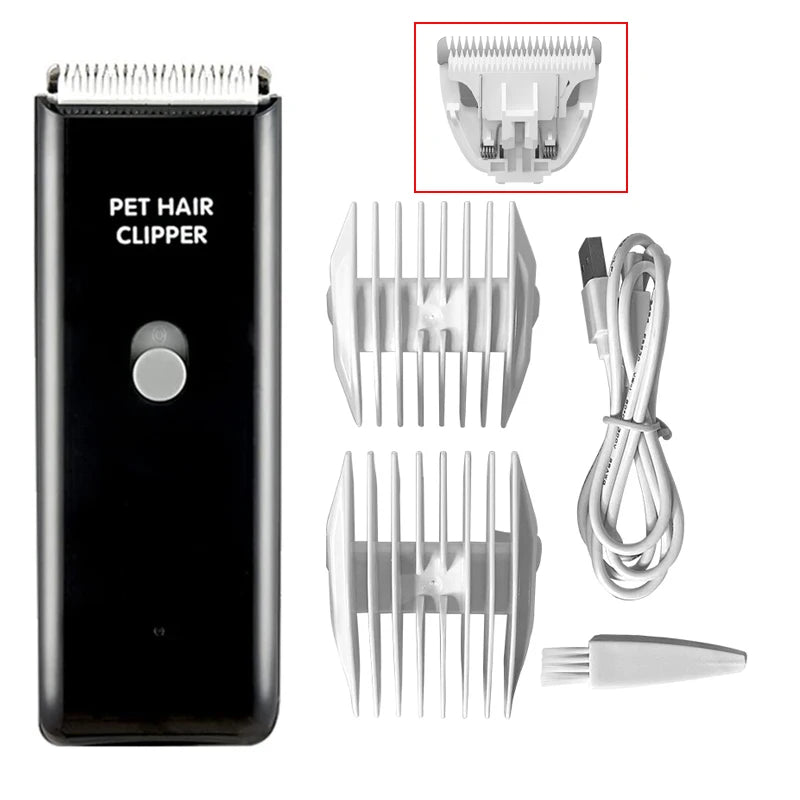 Cordless Dog Clipper, Rechargeable Pet Hair Trimmer, Low Noise, Professional Grooming Electric Cutter - Paws Solution