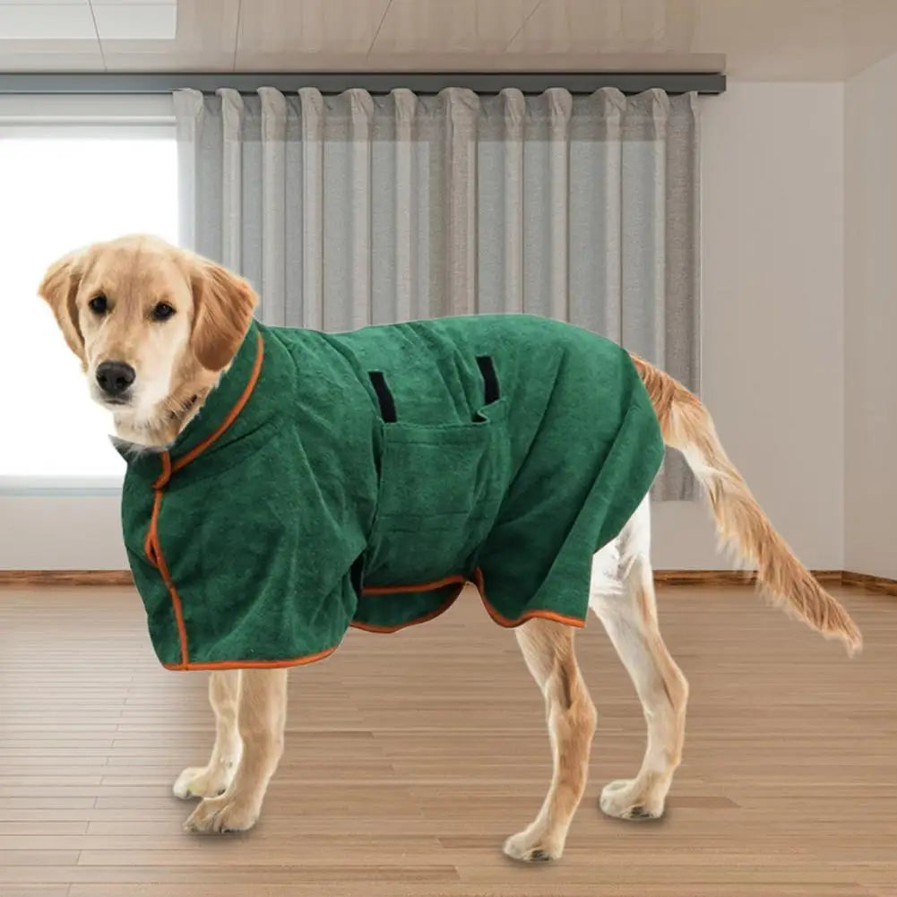 Adjustable Microfiber Dog Bathrobe - Paws Solution