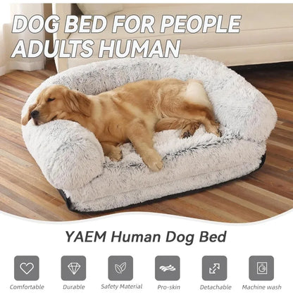 Foldable Plush Dog Bed: Mattress for Big Dogs - Paws Solution