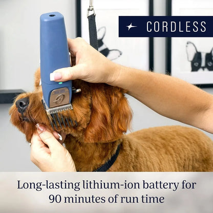 Professional Cordless Pet Clippers: Blue, Lasts Up To 90 Minutes - Paws Solution